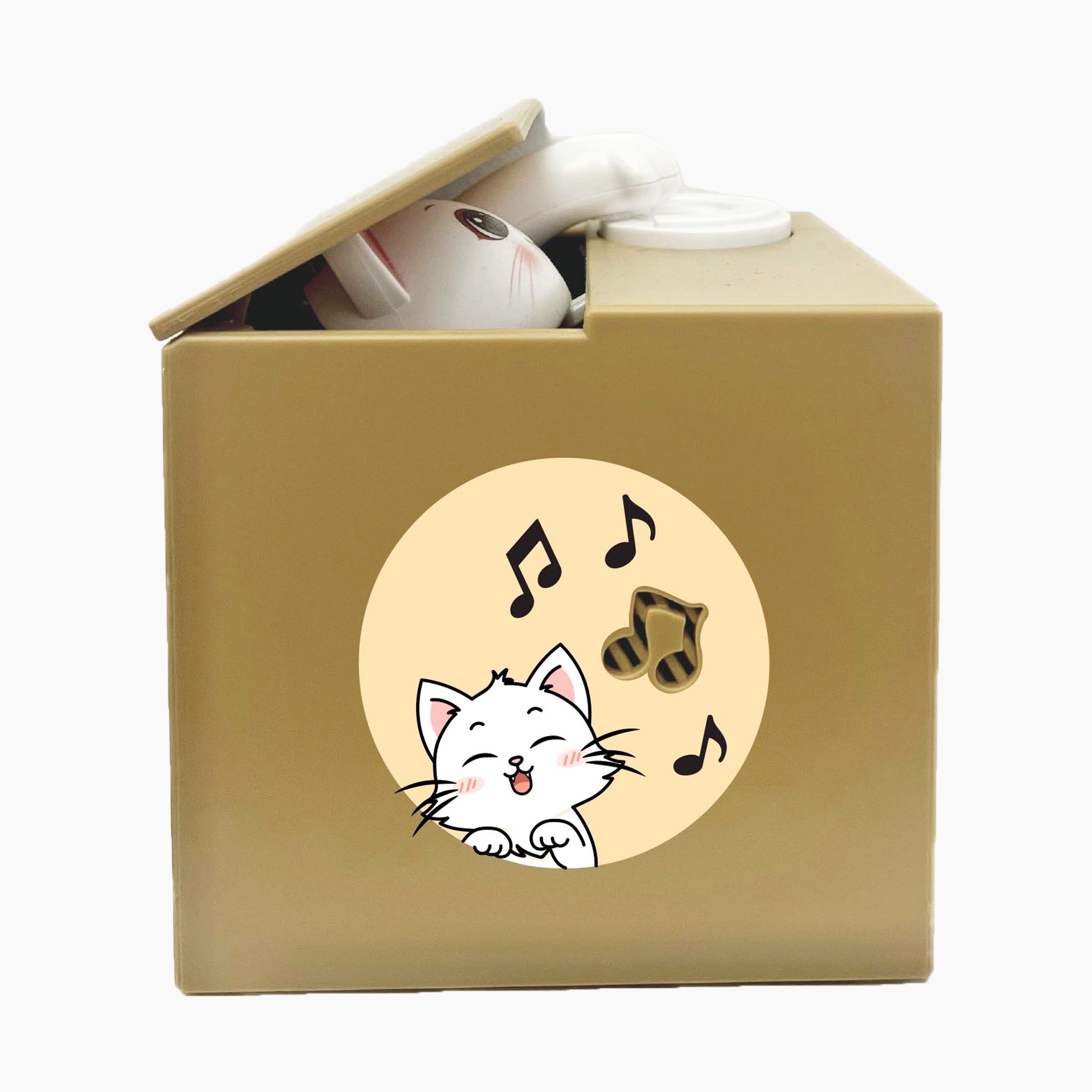 Cat Grabbing Coin Bank