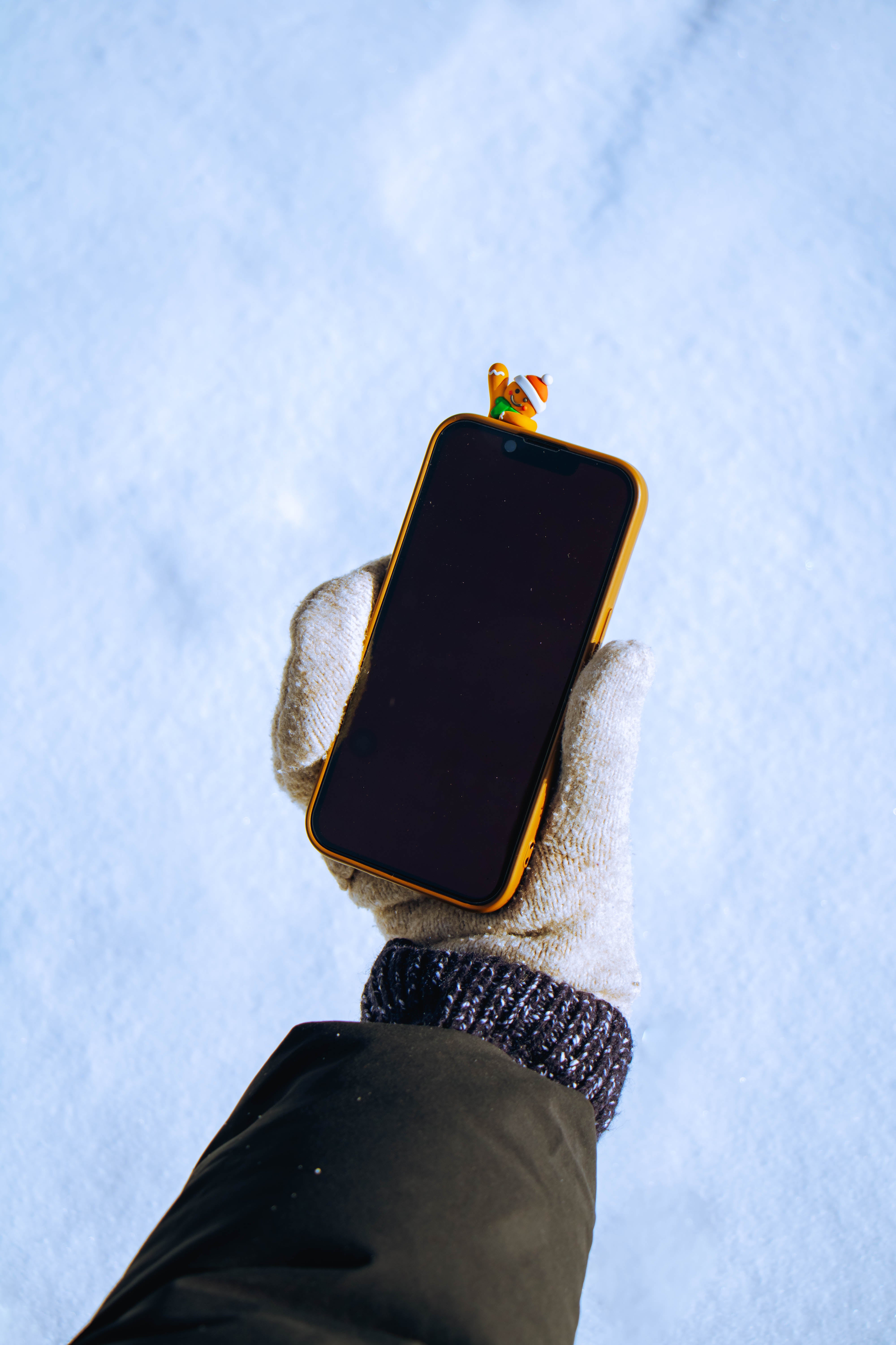 Peek-a-Pal with Silicone MagSafe Phone Case Bundle for iPhone 15/14/13 - Gingerbread Man