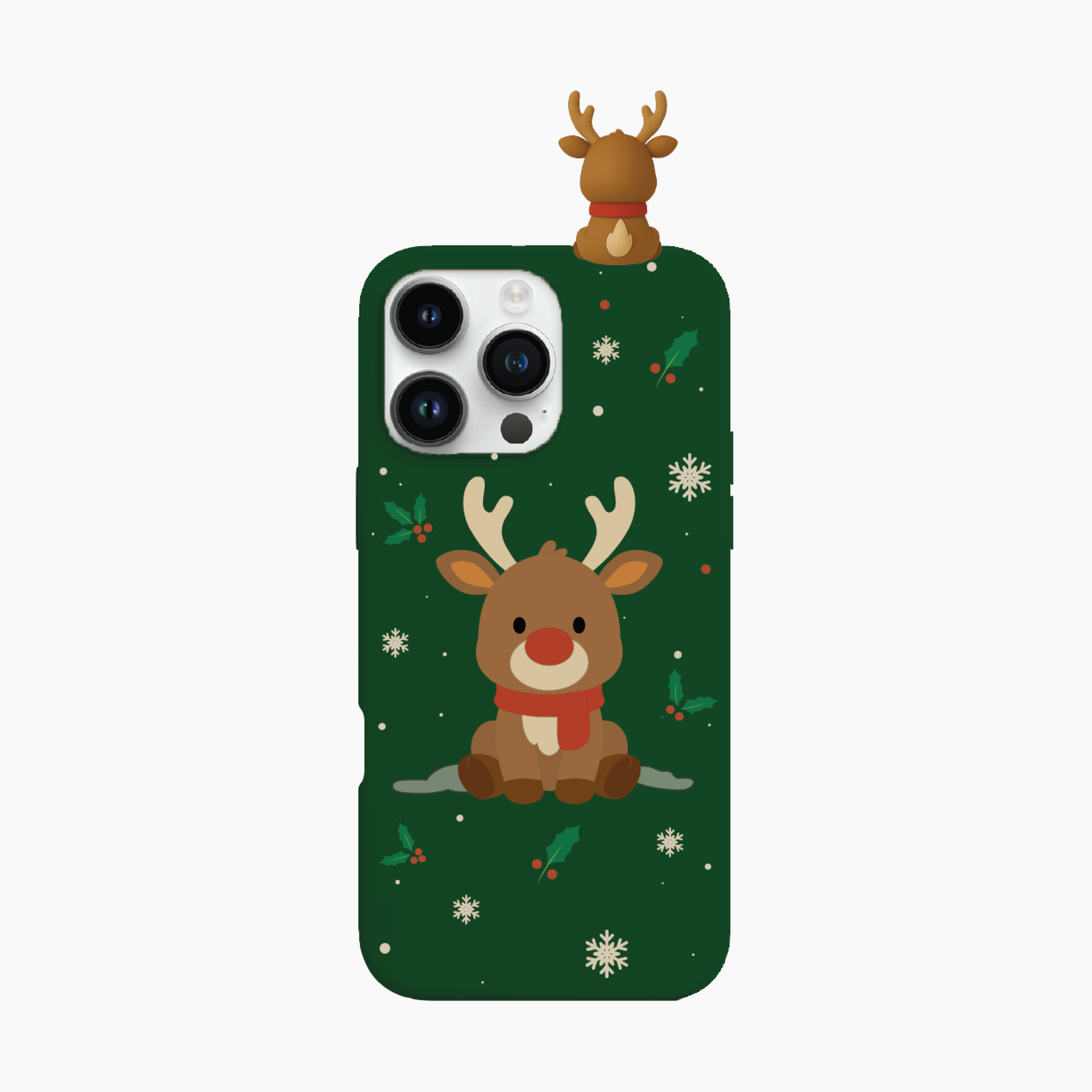 Peek-a-Pal with Silicone MagSafe Phone Case Bundle for iPhone 16 Pro Max - Reindeer