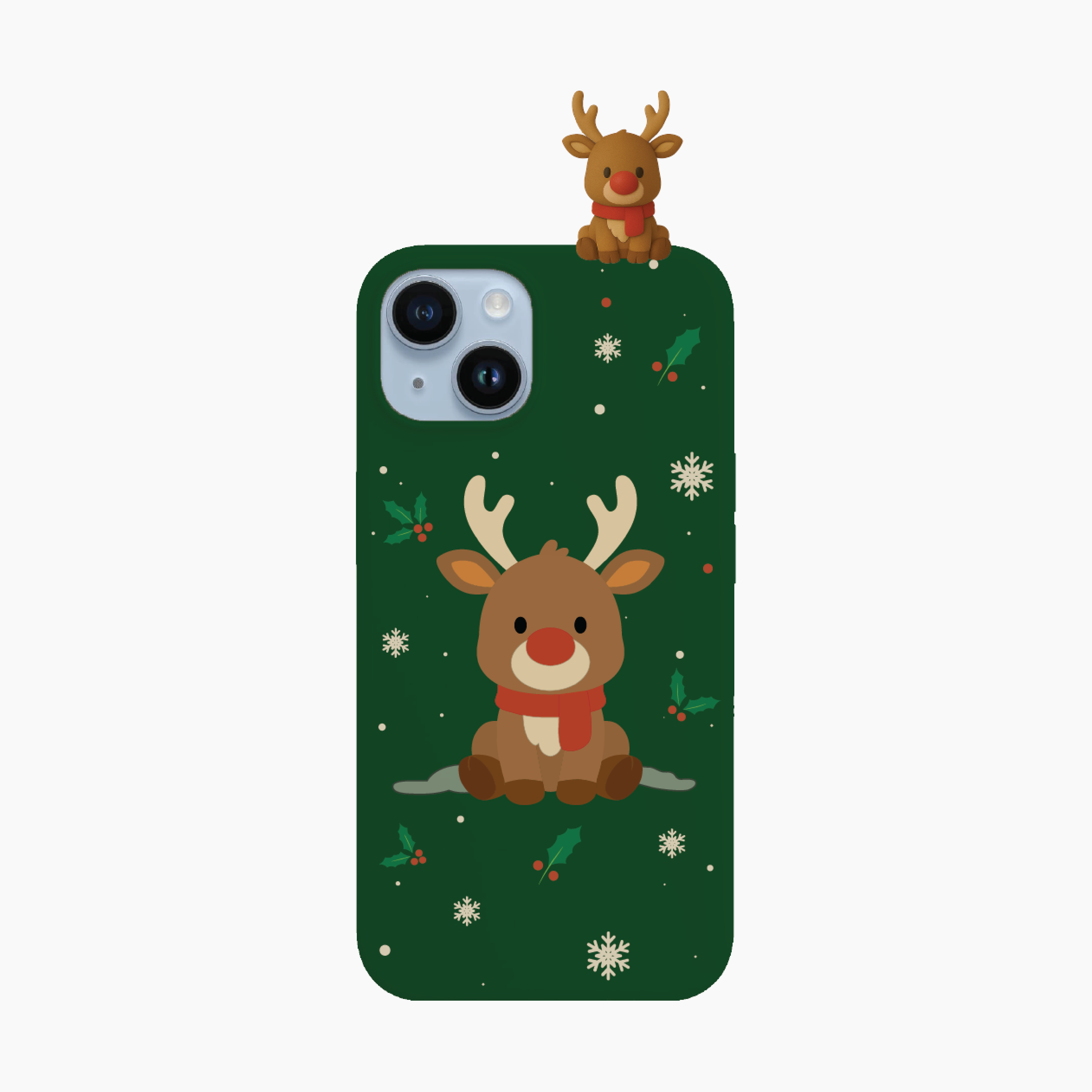 Peek-a-Pal with Silicone MagSafe Phone Case Bundle for iPhone 15/14/13 - Reindeer