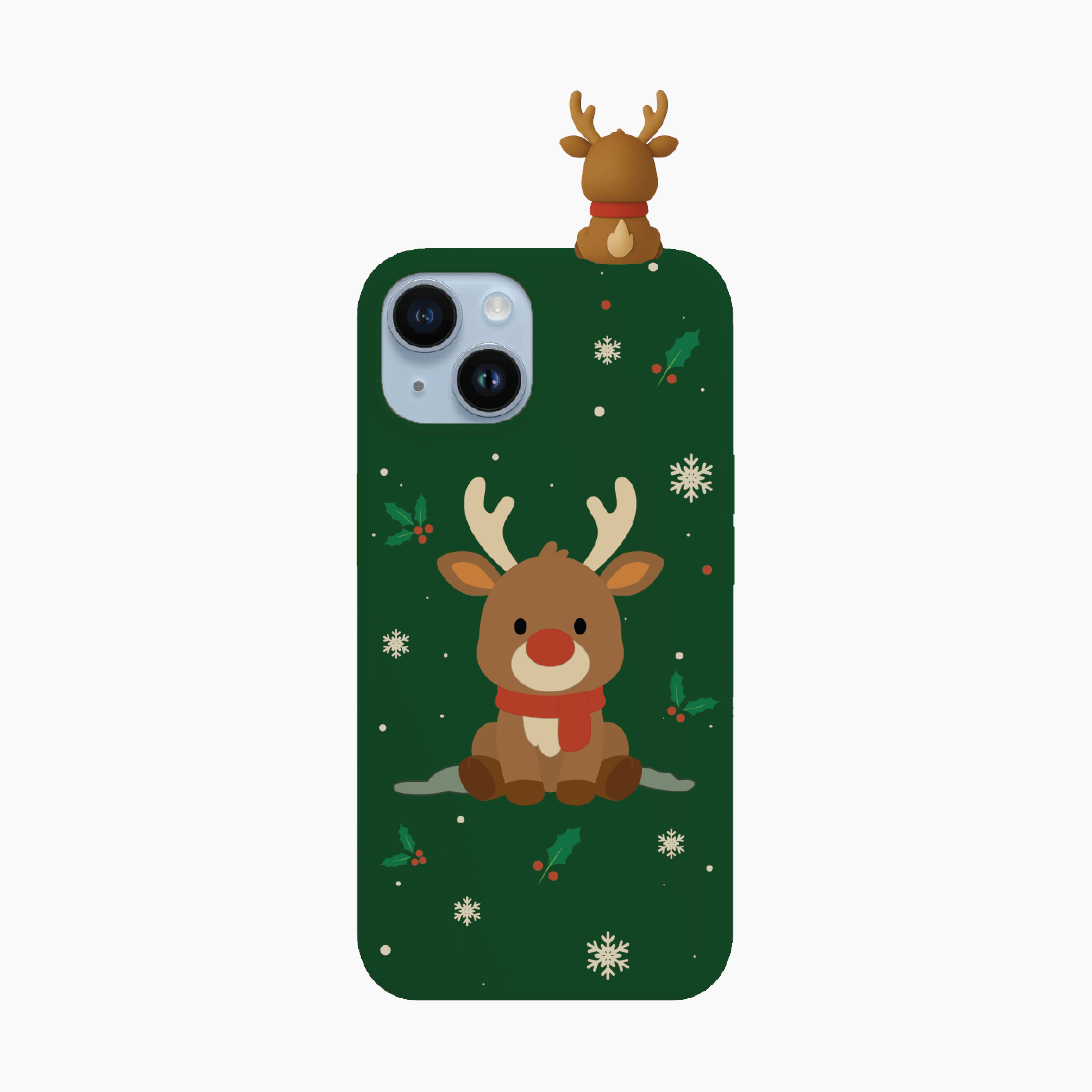 Peek-a-Pal with Silicone MagSafe Phone Case Bundle for iPhone 15/14/13 - Reindeer