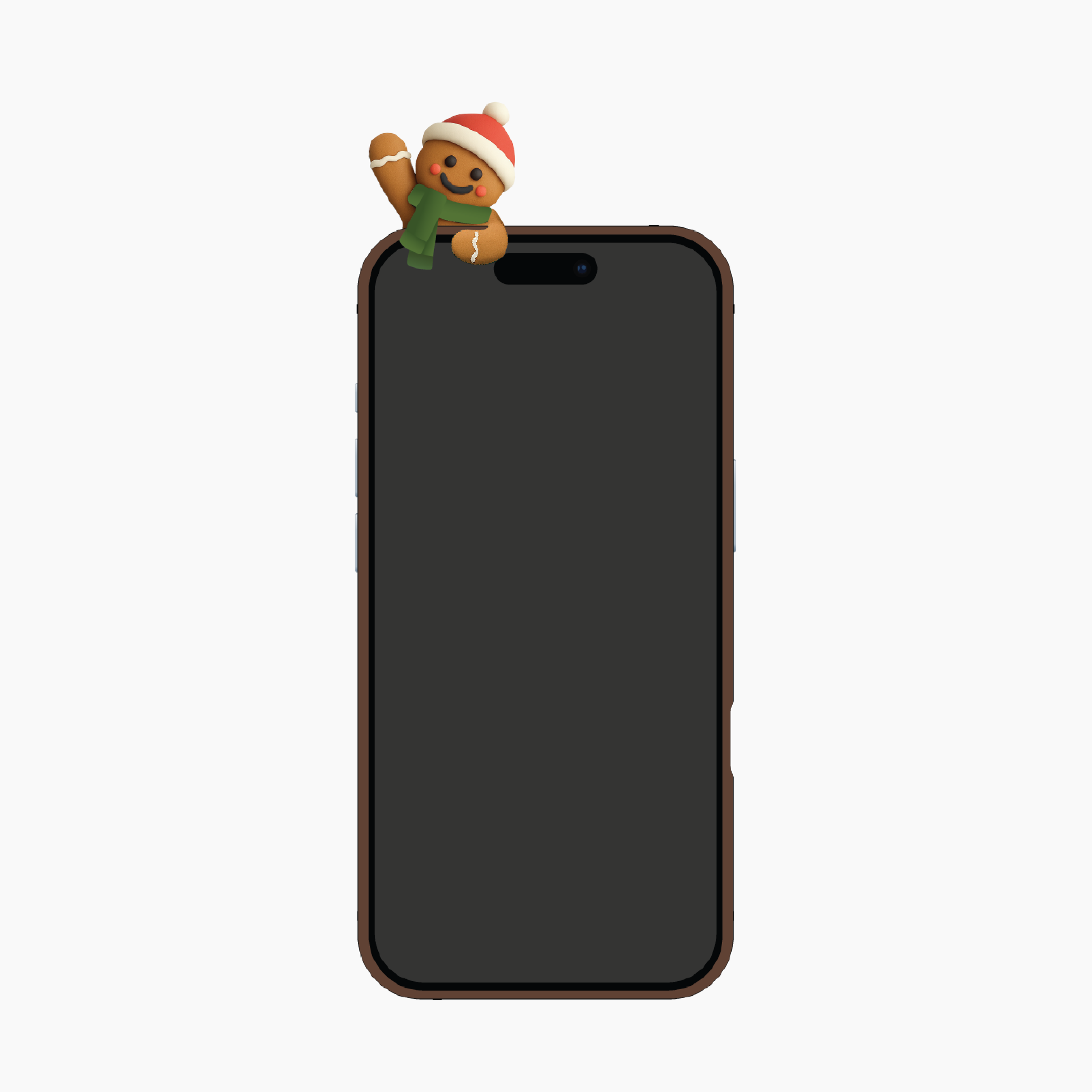 Peek-a-Pal with Silicone MagSafe Phone Case Bundle for iPhone 16 Pro Max - Gingerbread Man