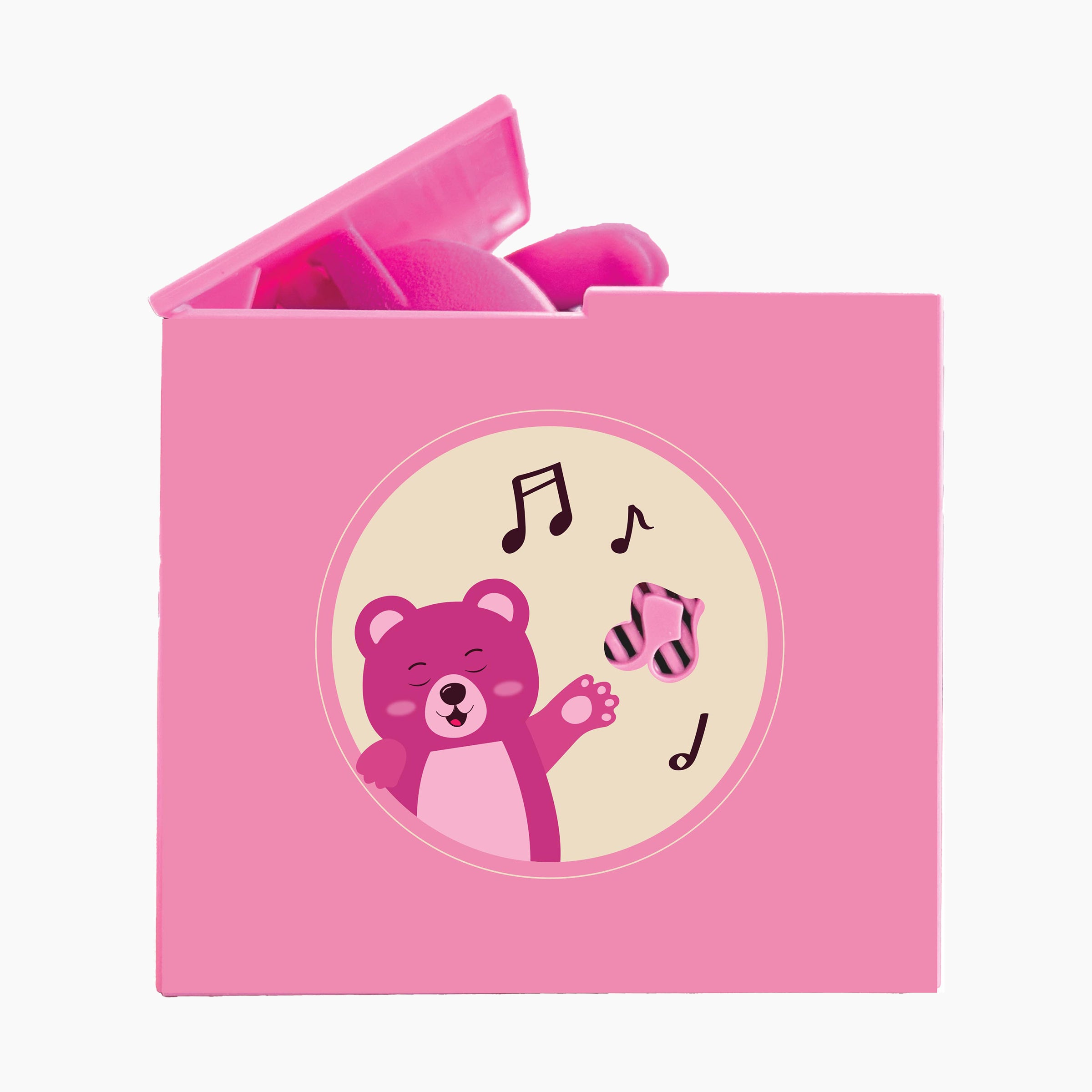 Pink Bear Grabbing Coin Bank