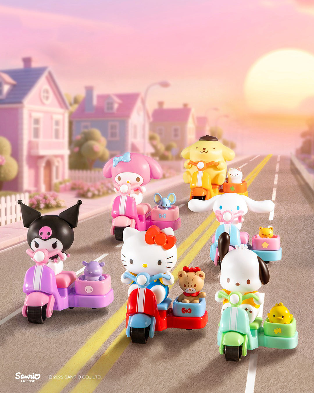 Sanrio Characters Breezy Scooter Series Moveable Toy Blind Box