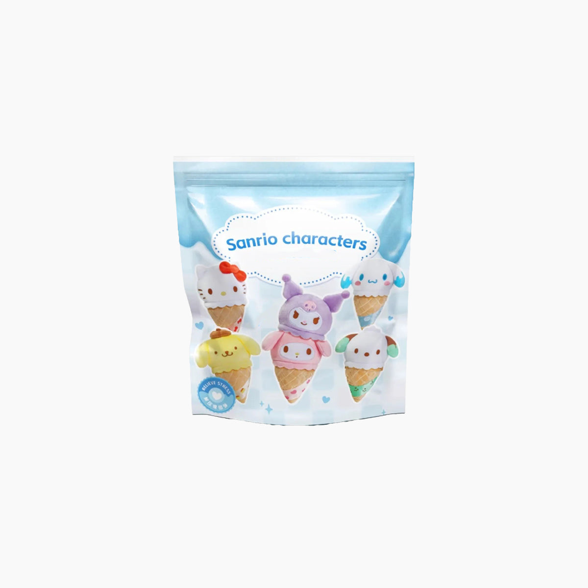 Sanrio Characters Ice Cream Cone Series Plush Toy Charm Blind Box