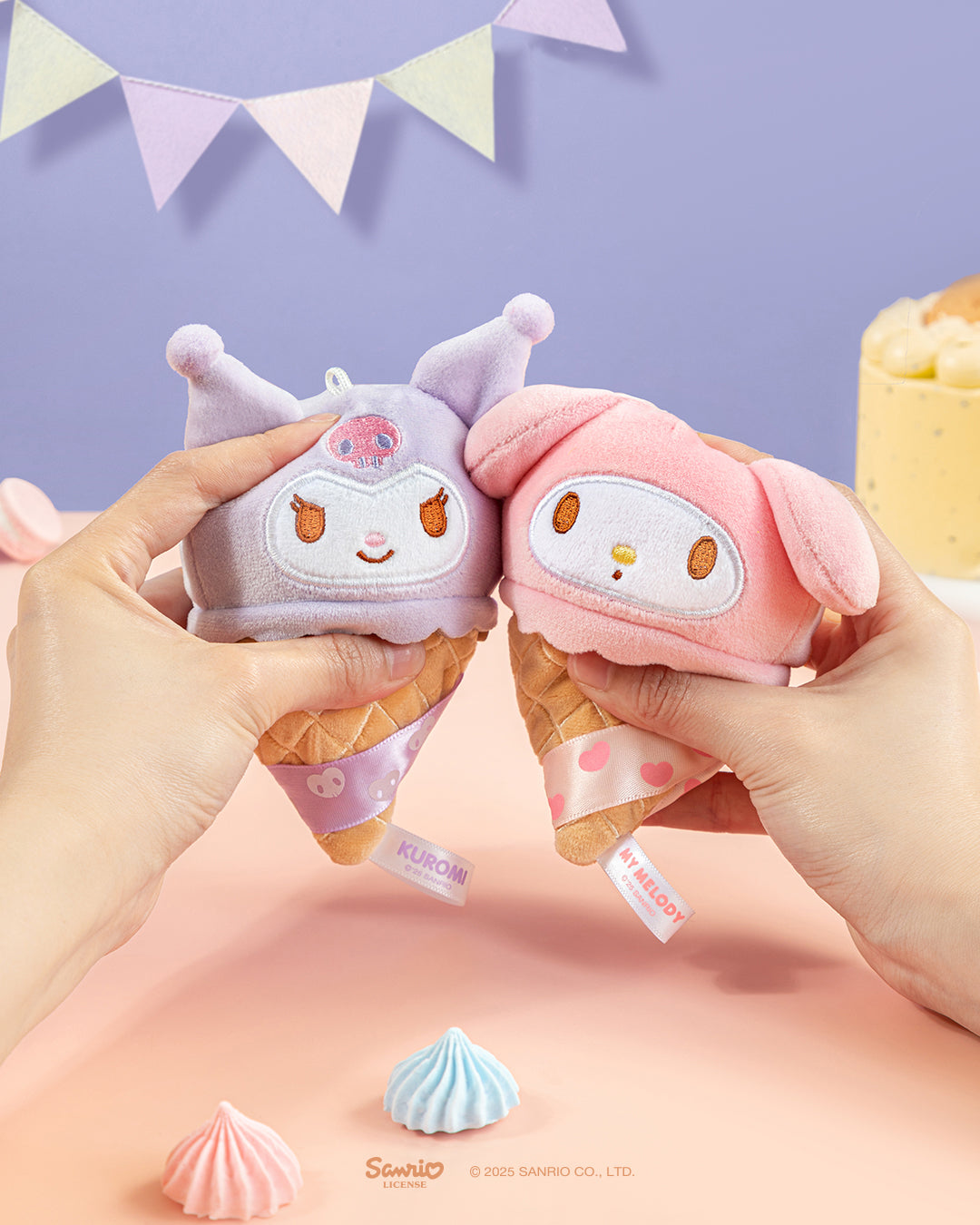 Sanrio Characters Ice Cream Cone Series Plush Toy Charm Blind Box