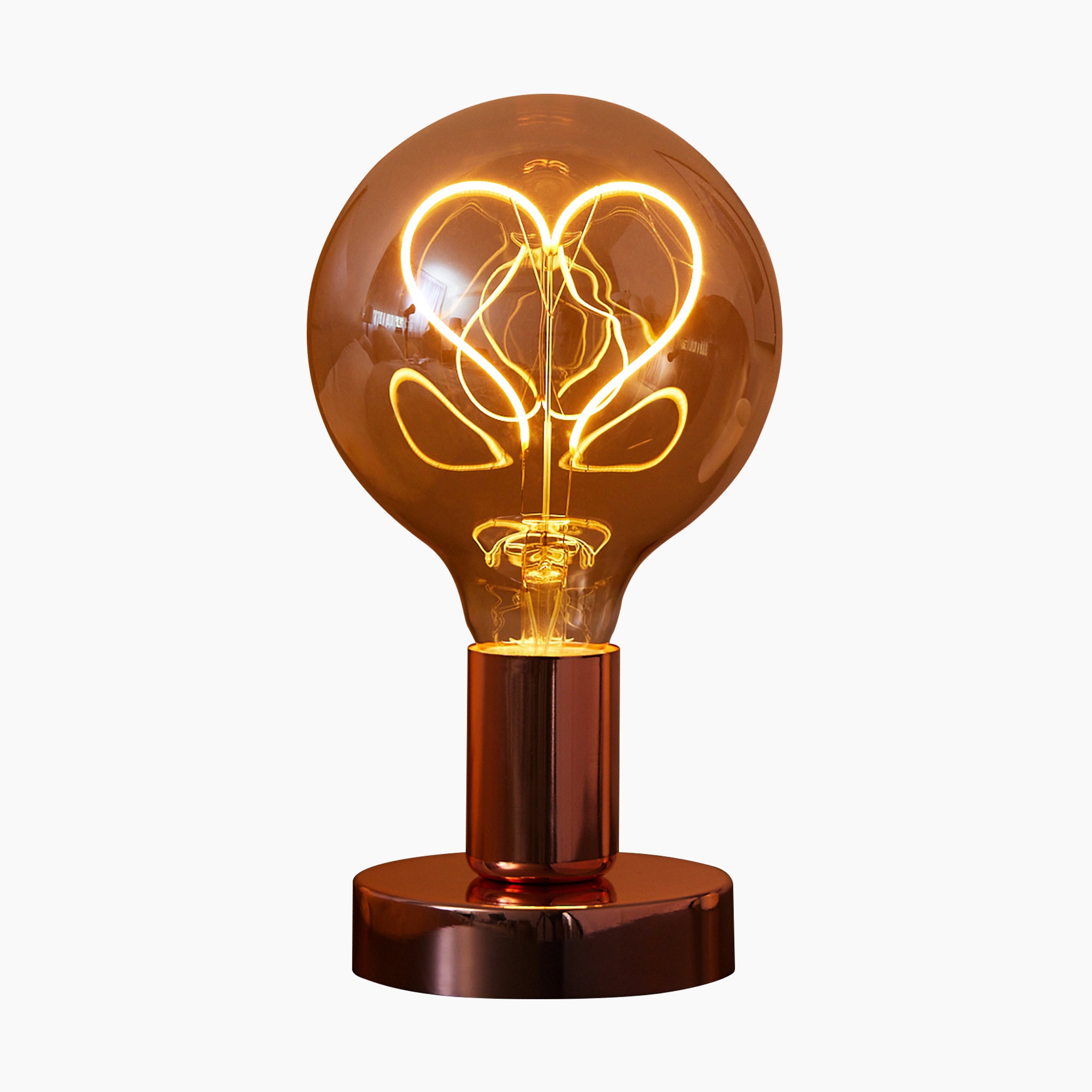 Soft Filament Round "Heart" Bulb