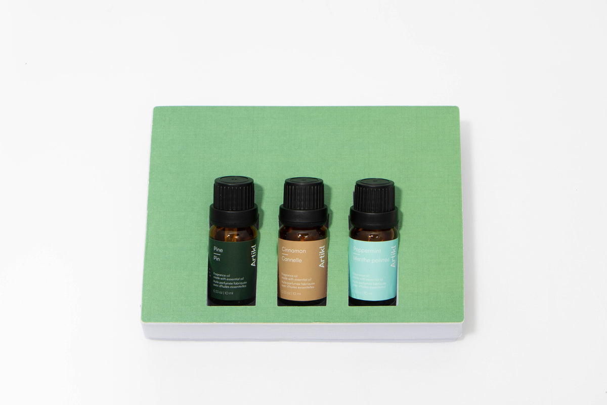 Three Pack Essential Oil for Christmas - Pine, Cinnamon, Peppermint Essential Oil