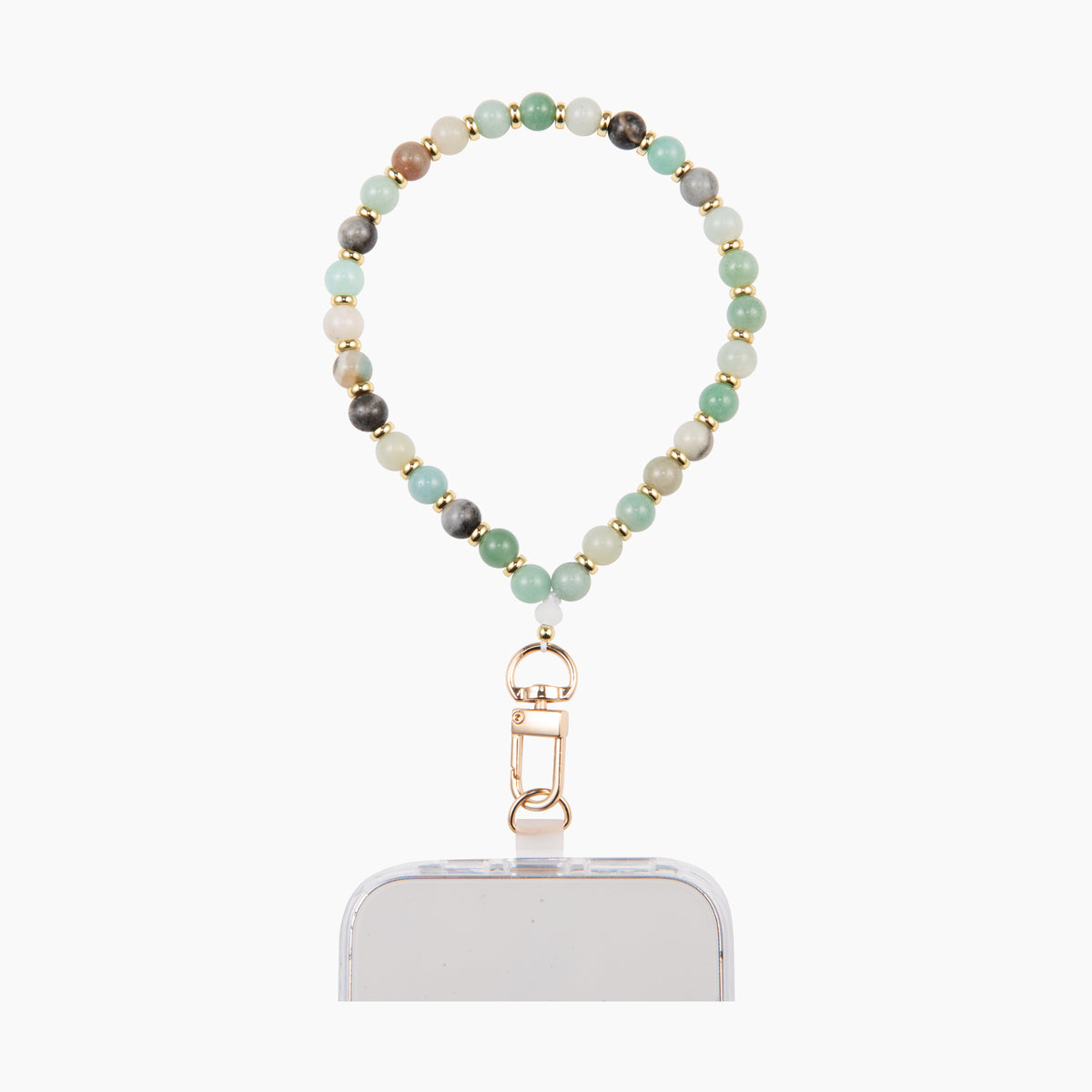 Seafoam Crystal Beaded Phone Wrist Strap
