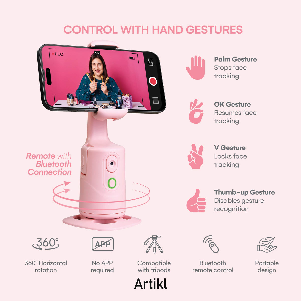 VeroPod 360° Swivel Rotating Phone Tripod