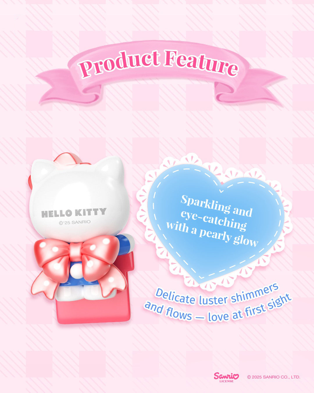 Hello Kitty Bow Sweetheart Peek-A-Pals collectible figure