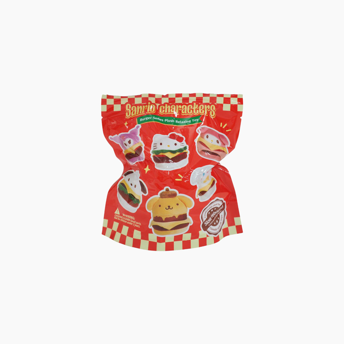 Sanrio Characters Burger Series Plush Toy Charm Blind Box