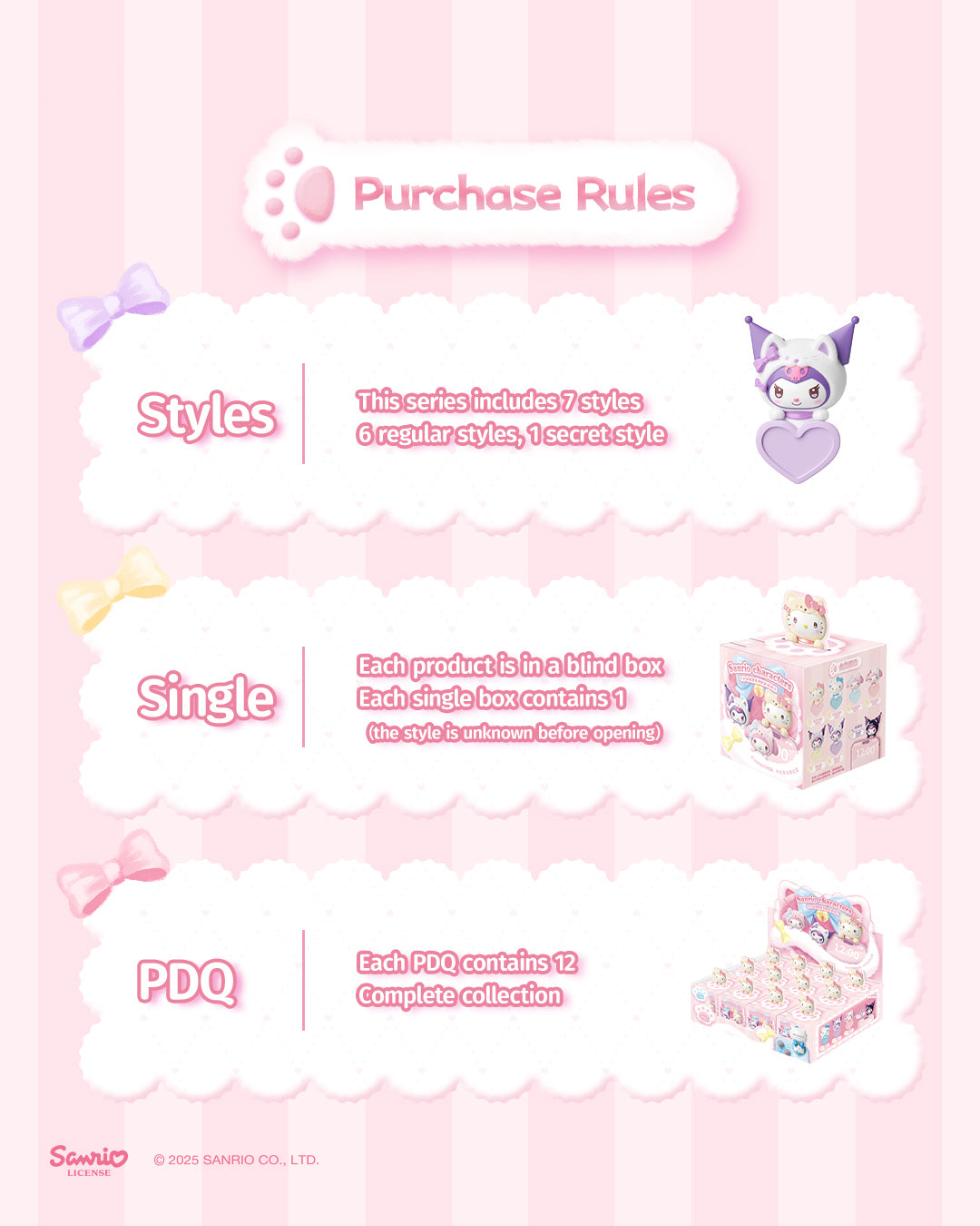 Sanrio Guardian Meow Squad Peek-A-Pals collectible figure design details