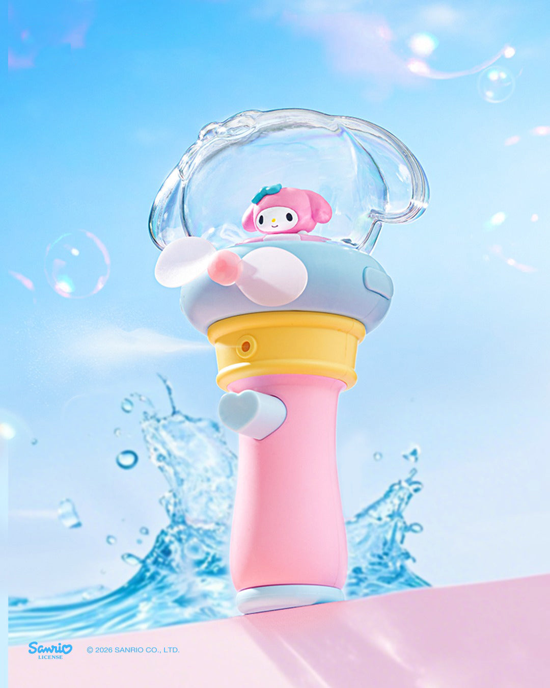 Sanrio character Summer Bubble spray fan with water mist